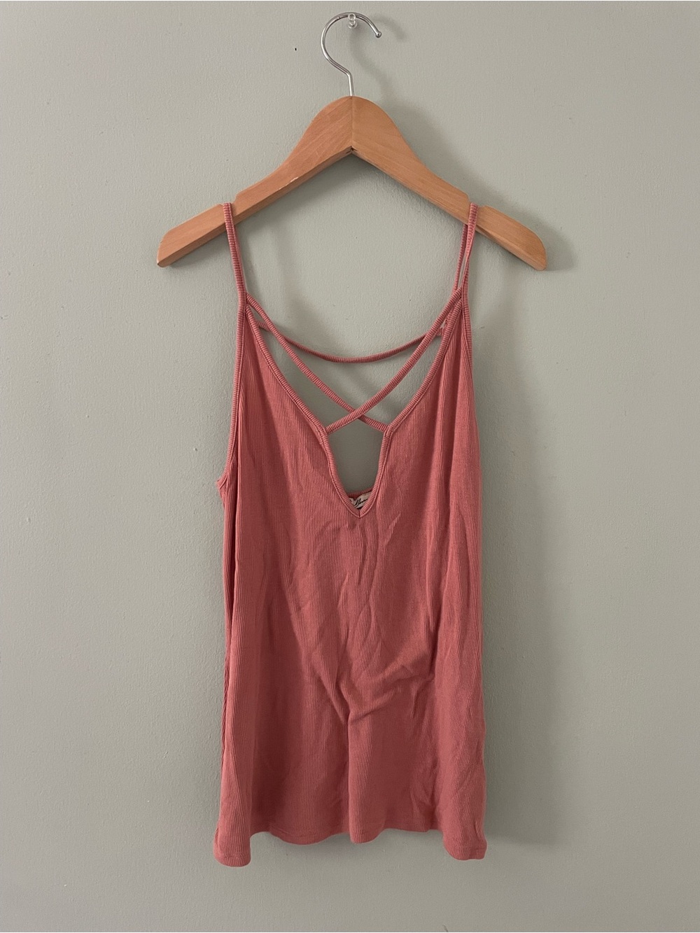 Express Mauve Pink Strappy V-Neck Camisole